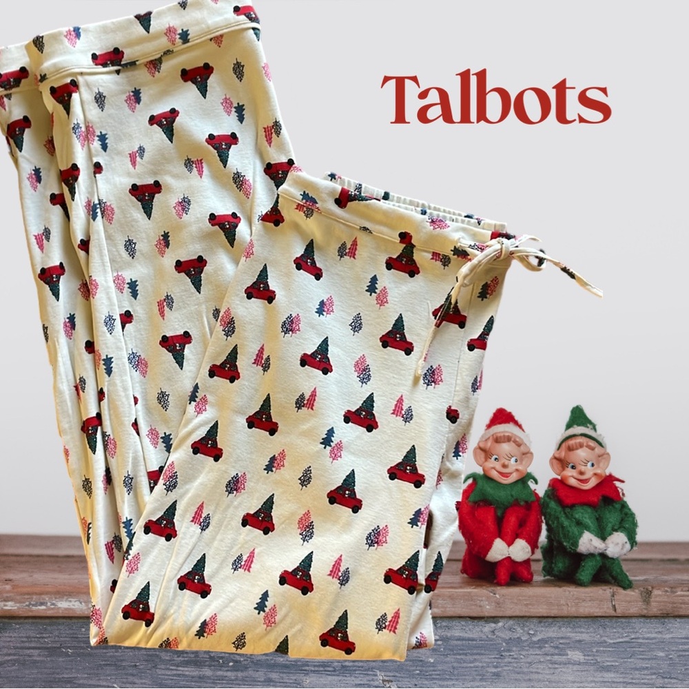 Talbots Ride to Christmas Pajama Bottom Size Medium